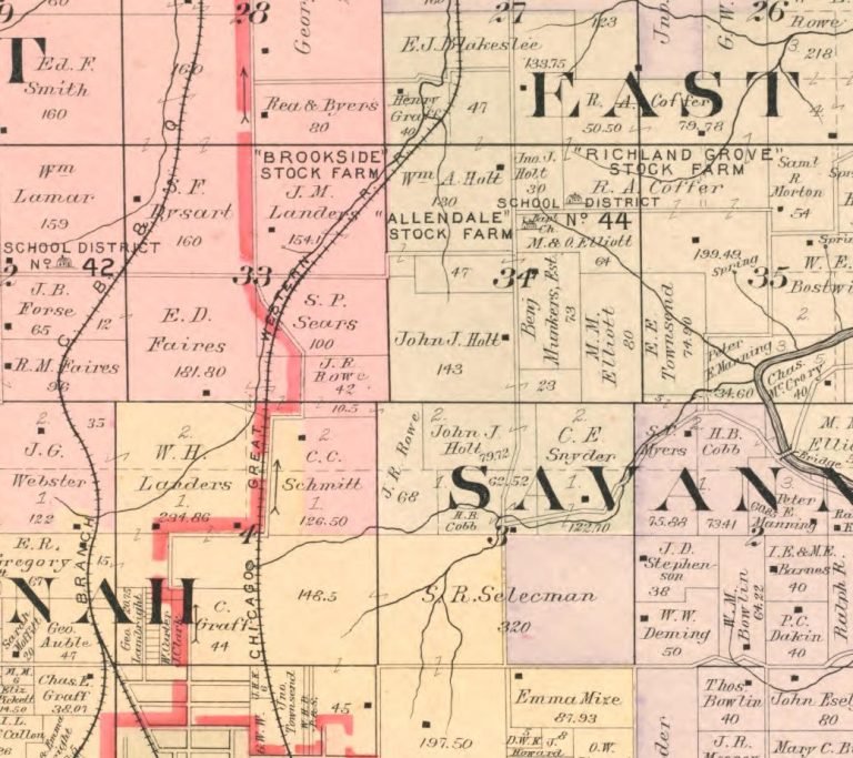 Sample Missouri Plat Book closeup